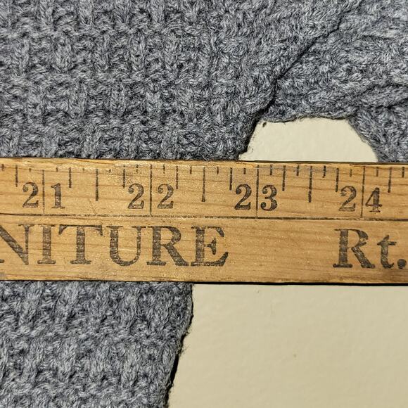 Old Navy Woman's M Gray Waffle Weave Sweater Long Sleeve Tunic Length - Picture 5 of 9